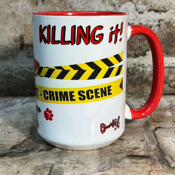 Bloody Knife® Tabby Kitten Killing it Mug MrsCopyCat