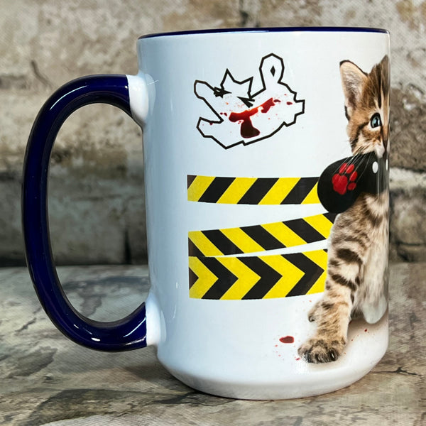 Bloody Knife® Tabby Kitten Killing it Mug MrsCopyCat