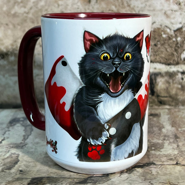 Bloody Knife® Tuxedo Cat Coffee Mug MrsCopyCat