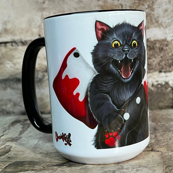 Bloody Knife® Black Cat Coffee Mug MrsCopyCat