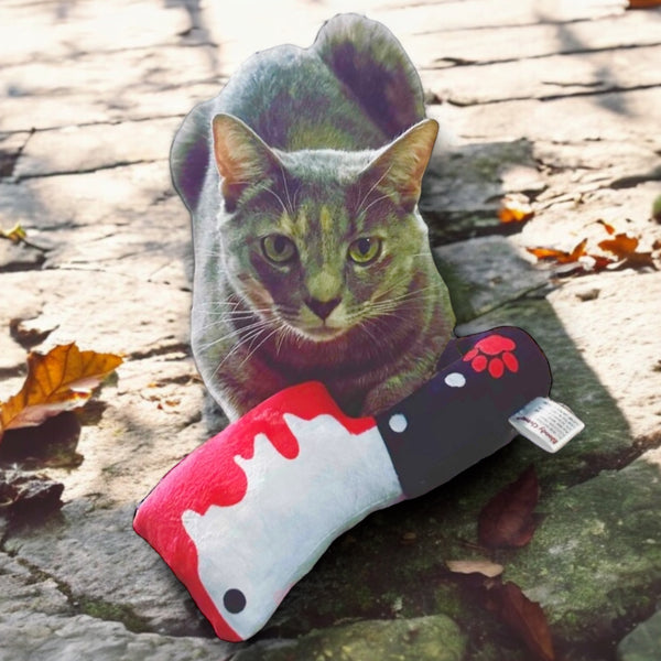 Original Bloody Cleaver Refillable Catnip Toy MrsCopyCat