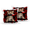 Blood Spatter Kitten Pillow