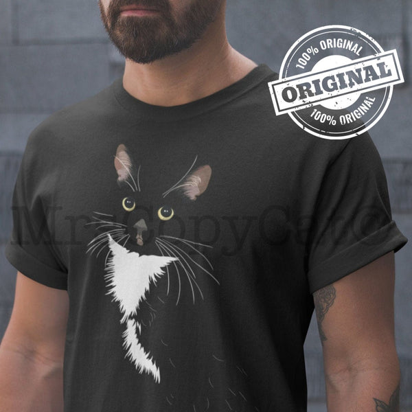 Tuxedo Cat T-Shirt for Men PALOMA MrsCopyCat