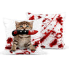 Blood Spatter Kitten Pillow