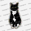 Tuxedo Cat Vinyl Sticker PLOOMY MrsCopyCat