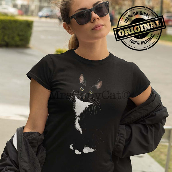 Tuxedo Cat Women's T-Shirt PALOMA | The Original MrsCopyCat