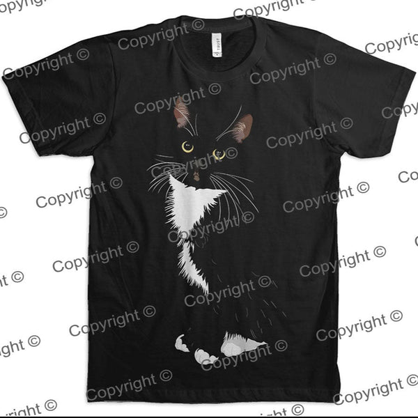 Tuxedo Cat T-Shirt for Men PALOMA MrsCopyCat