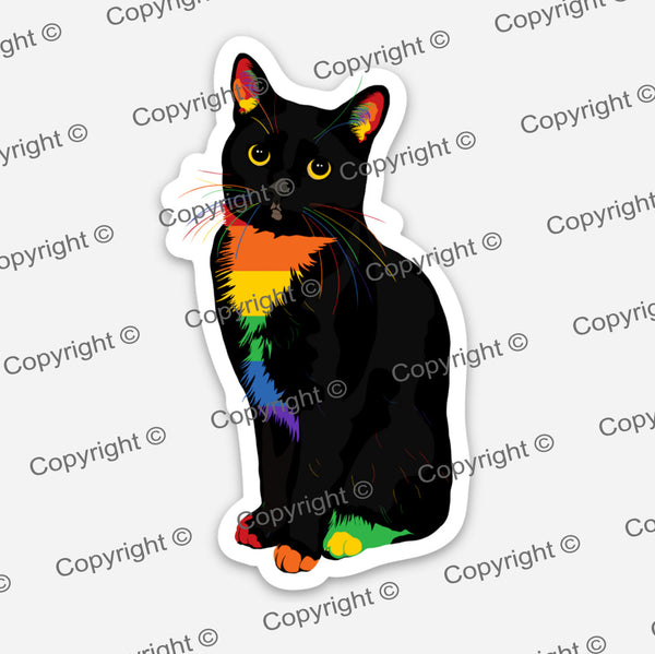 Tuxedo Cat Pride Sticker PALOMA MrsCopyCat