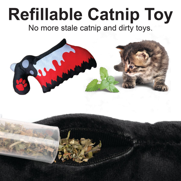 Bloody Bone Saw Refillable Catnip Toy MrsCopyCat