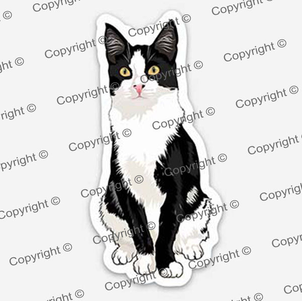 Mask and Mantle Tuxedo Cat Sticker YUKON MrsCopyCat