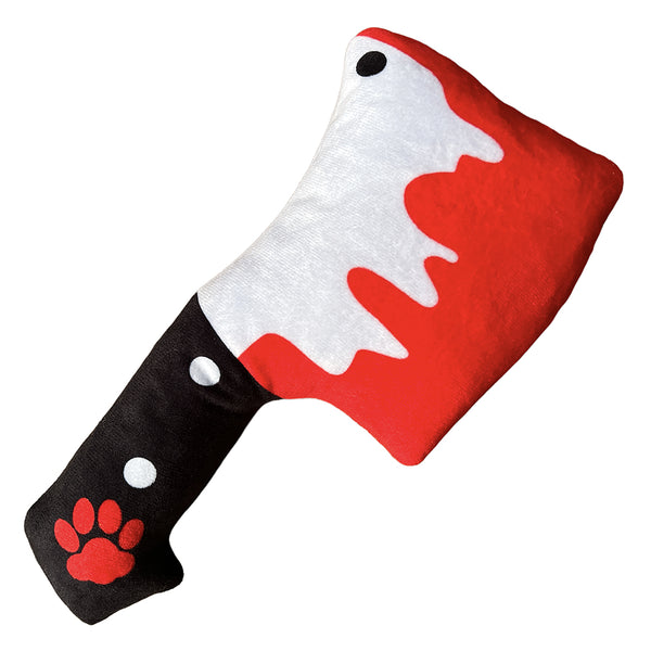 Original Bloody Cleaver Dog Squeaky & Crinkle Toy MrsCopyCat